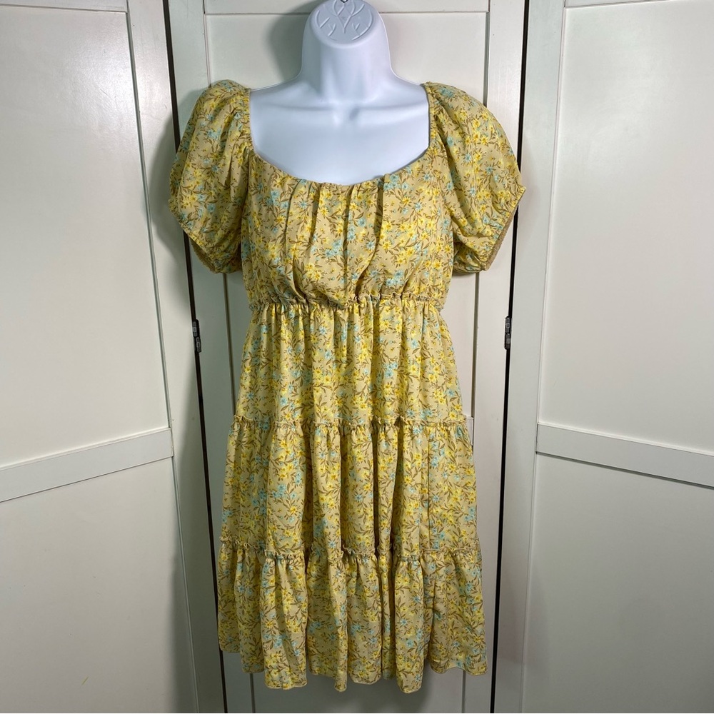 Bailey Blue Peasant Dress Size Medium
